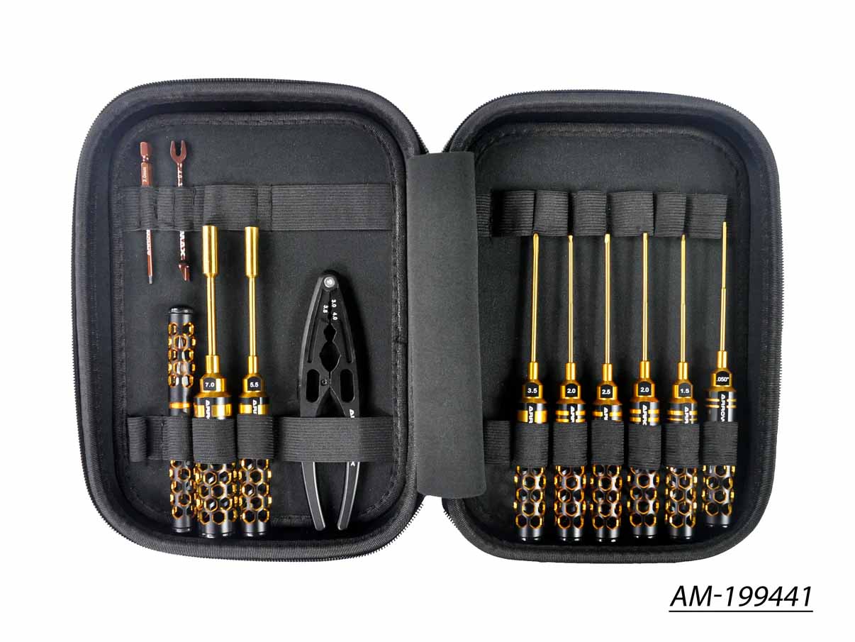 TROUSSE A OUTILS BUGGY 1/10 BLACK GOLDEN (12pcs)