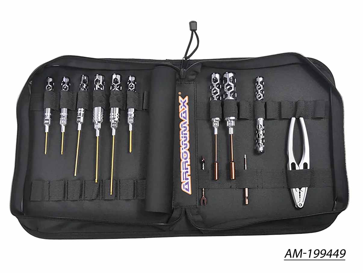 TROUSSE A OUTILS MANCHE NID D'ABEILLE BUGGY 1/10 (12pcs)