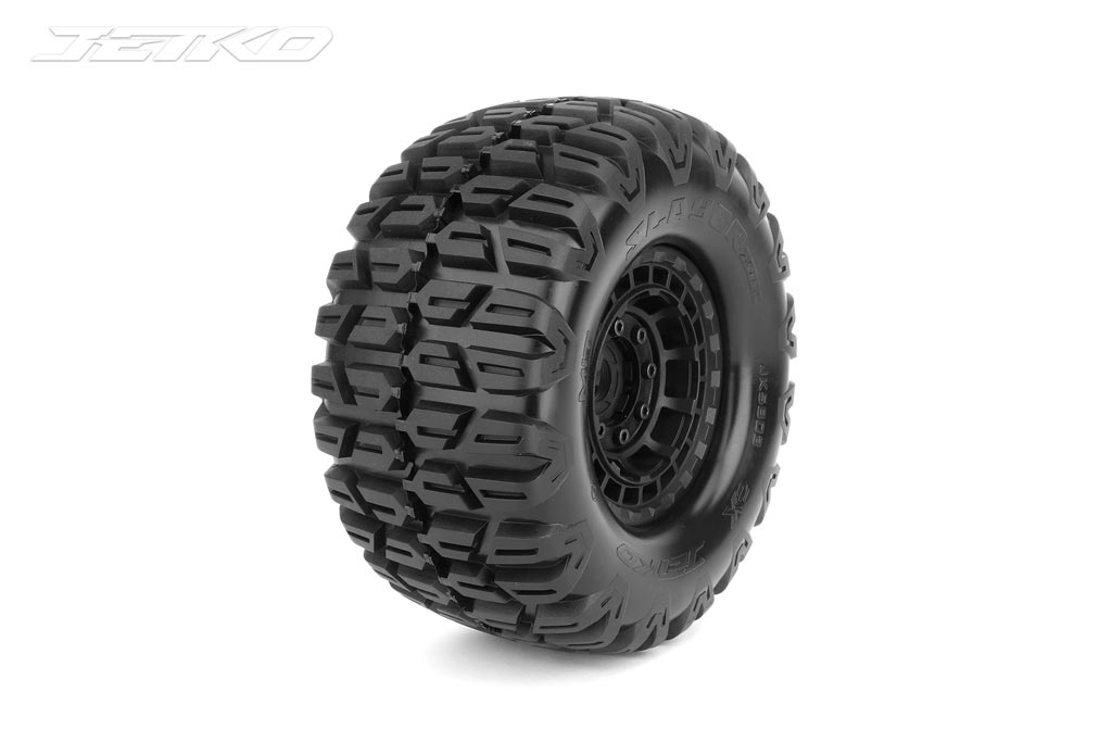 Pneus Jetko EX Slayer XMT 24mm Xmaxx Kraton toiles jante noire (2)
