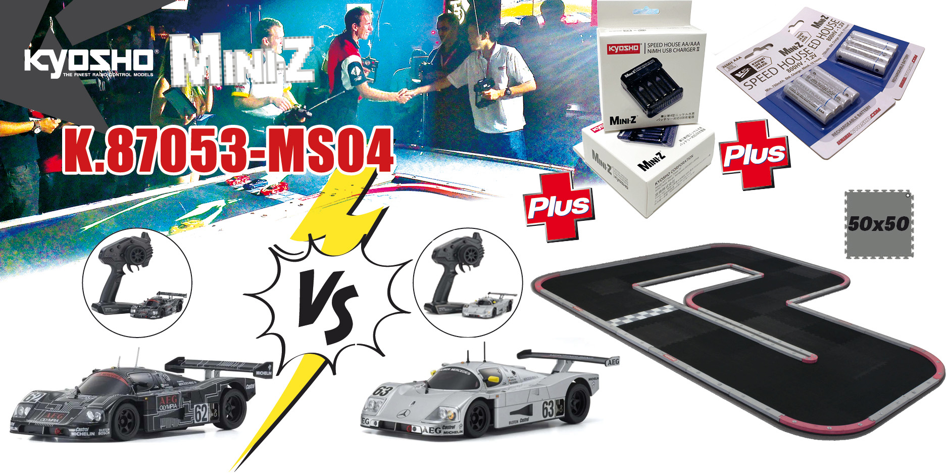 Kyosho Grand Prix Circuit 50 Mini-Z Sauber MR04 Le Mans ReadySet