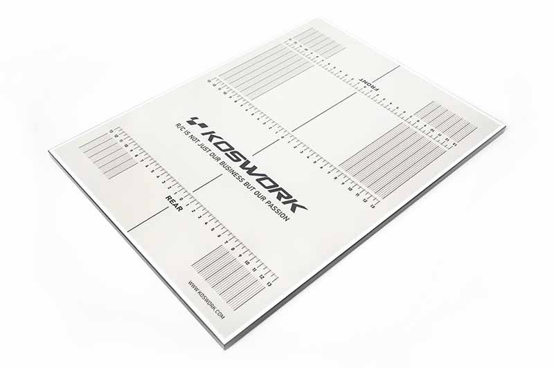 Pit Setup Board 1:10 Touring Koswork (300x400x10mm) Extra Light