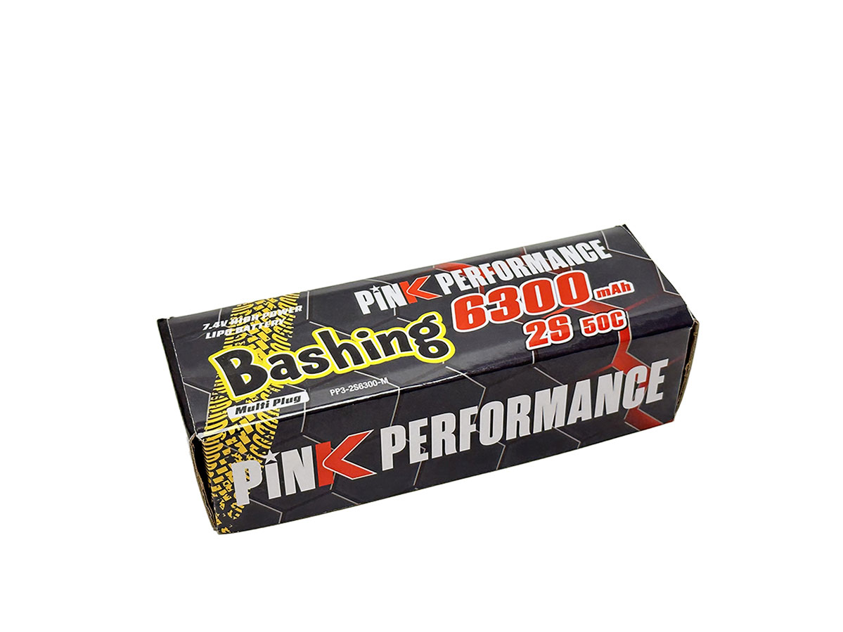 Pink Bashing LiPo 2S 7.4V-6300-50C (Multi) 139x47x25mm 325g