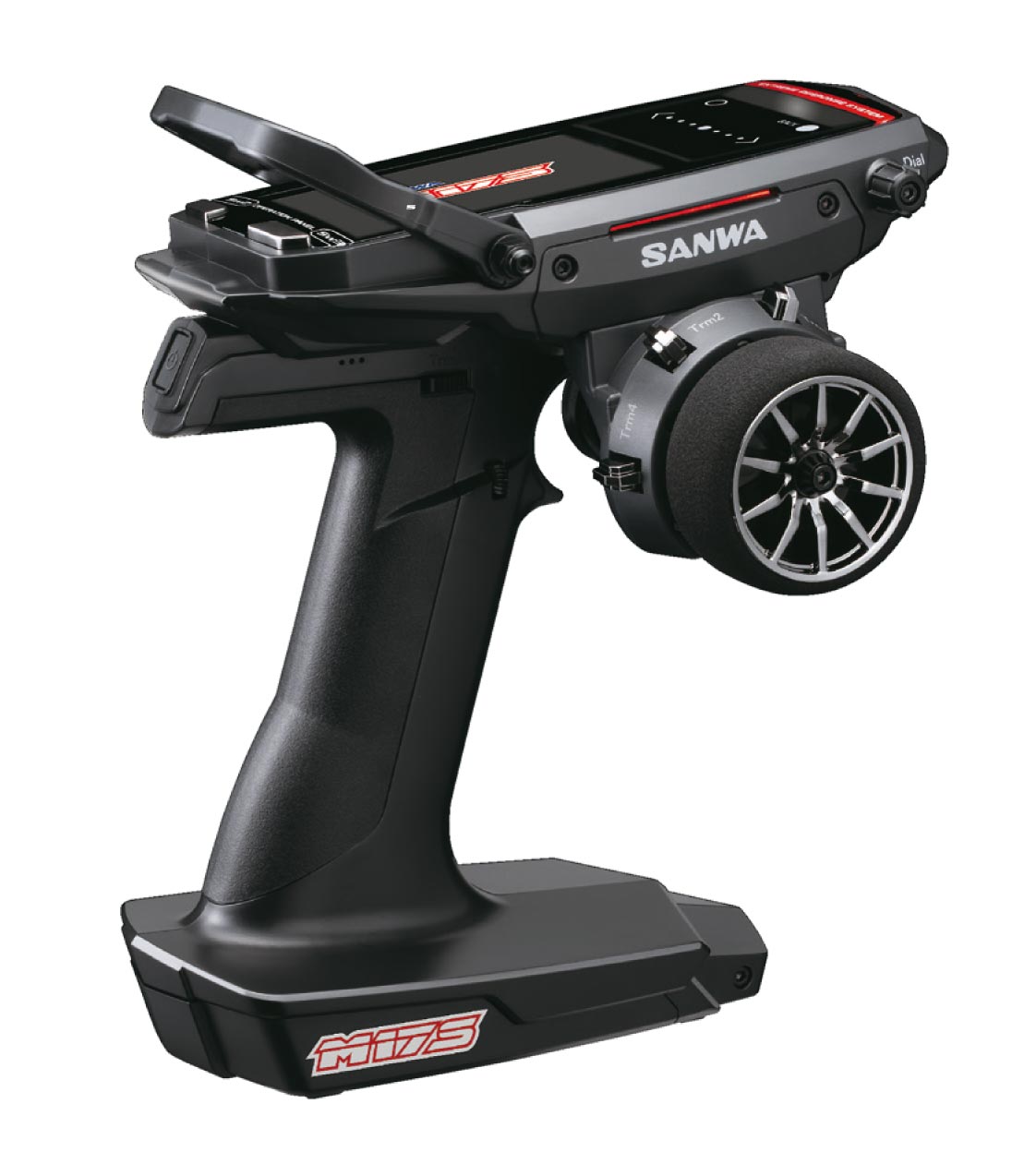 Radio Sanwa M17S FH5 et récepteur RX493i LIPO TX installé