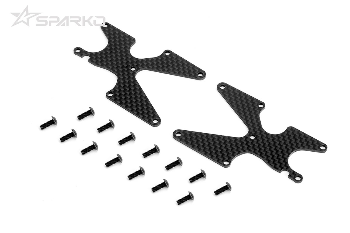 Rigidificateur de triangle inférieur arrière 2mm G+D Sparko F8