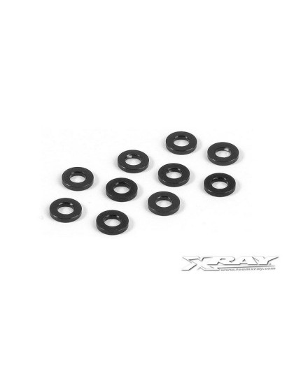 Rondelles alu noires 3x6x1.0 mm (10)