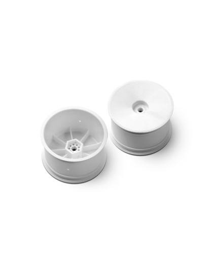 Jantes AR 12mm 2WD-4WD blanches IFMAR HARD (2)