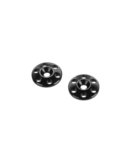 Rondelles d'aileron alu noires (2)