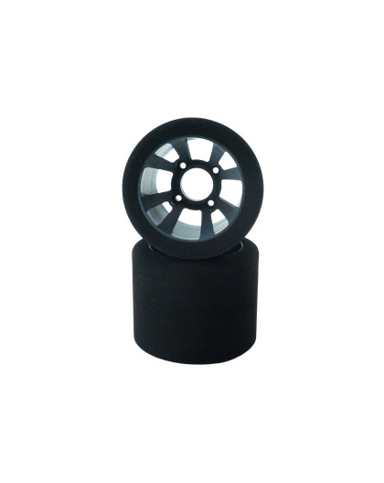 Pneus PanCar 1/10 Arrière 35 Shore sur jantes noires (2)
